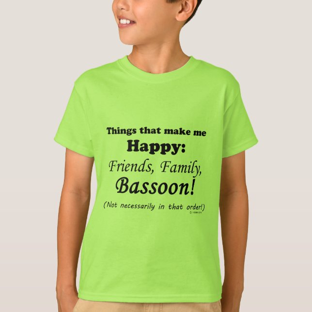 Camiseta Bassoon me hace feliz (Anverso)