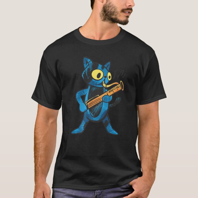 Camiseta Bassoon player cat windwood musicians (Anverso)