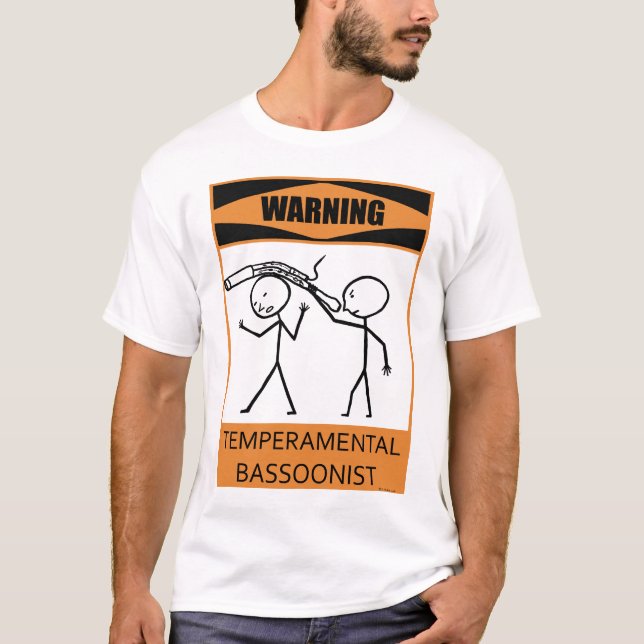 Camiseta Bassoonist temperamental amonestador (Anverso)