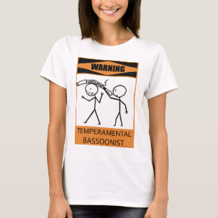 Camiseta Bassoonist temperamental amonestador