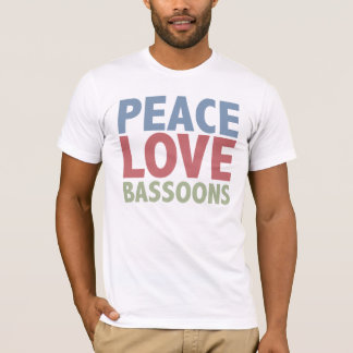 Camiseta Bassoons del amor de la paz