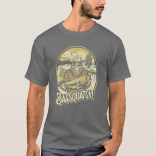 Camiseta ¡Bassquatch! Bass Fisherman Sasquatch Funny Bigfoo