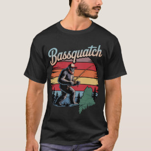 Camiseta Bassquatch Bigfoot Sasquatch Pescado Pesca Pescado