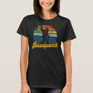 Camiseta Bassquatch Funny Pescado a pie de playa Retro Sas