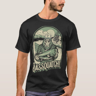 Camiseta ¡Bassquatch! Gracioso pié grande Sasquatch &amp; B