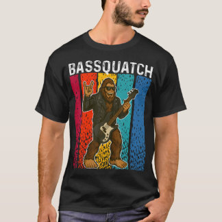 Camiseta Bassquatch Pie Grande tocando bajo divertido Sasqu