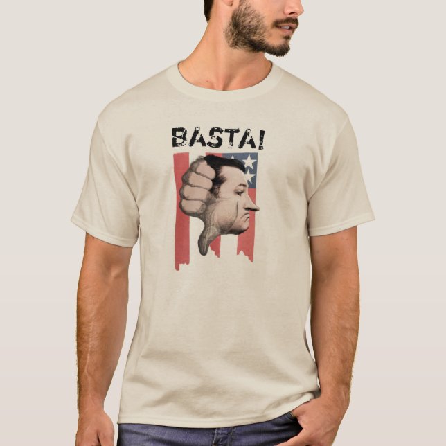 Camiseta ¡BASTA! Abajo con Ted Cruz (Anverso)