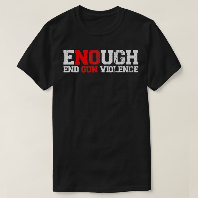 Camiseta Basta Acabar con la violencia para proteger el uso (Diseño del anverso)
