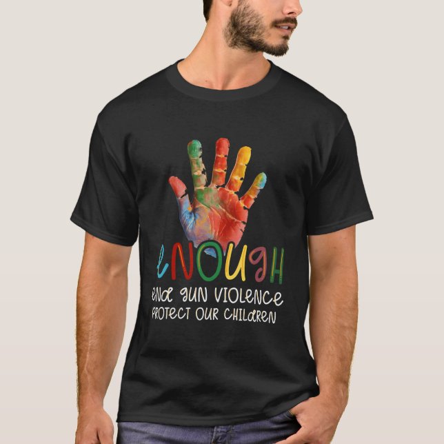 Camiseta Basta de violencia de armas para proteger a nuestr (Anverso)