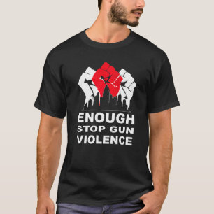 Camiseta Basta de violencia de armas Protege a los niños co