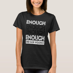 Camiseta Basta de violencia de pistola contra el uso de arm
