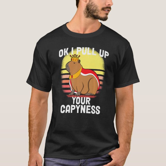 Camiseta Bastante Capibara Ok Me Tiro El Retro De Meme De C (Anverso)