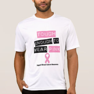 Camiseta Bastante duro llevar al cáncer de pecho rosado