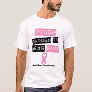 Camiseta Bastante duro llevar al cáncer de pecho rosado