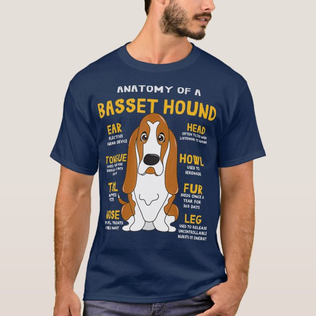 Camiseta Bastante heound Anatomy Funny Dog Mom Dad Cute Gif (Anverso)