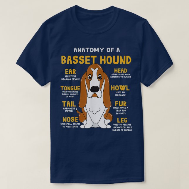 Camiseta Bastante heound Anatomy Funny Dog Mom Dad Cute Gif (Diseño del anverso)