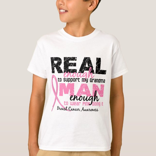 Camiseta Bastante real hombre bastante cáncer de pecho de (Anverso)