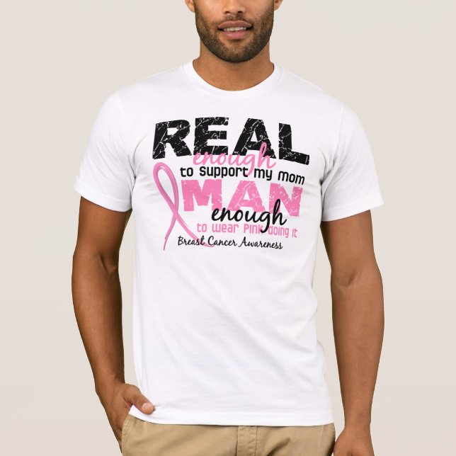 Camiseta Bastante real hombre bastante cáncer de pecho de (Anverso)