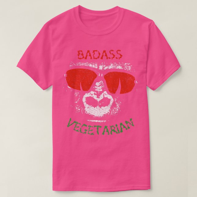 Camiseta Bastante vegetariano (gorila) divertido amor veget (Diseño del anverso)