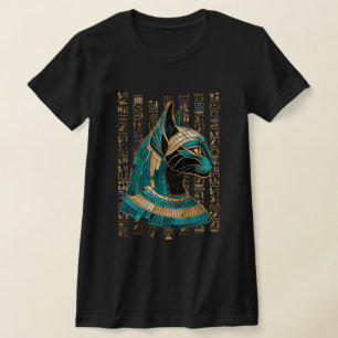 Camiseta Bastet de diosa gata egipcia -arte mosaico