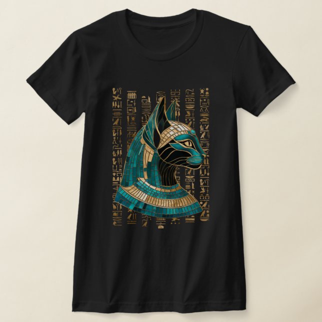 Camiseta Bastet de diosa gata egipcia -arte mosaico (Distribución)