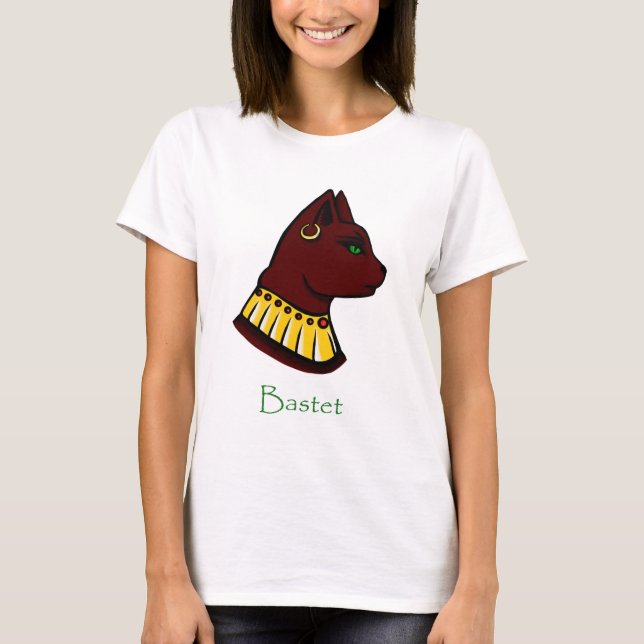 Camiseta Bastet - Diosa gata egipcia (Anverso)