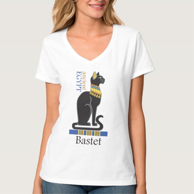 Camiseta Bastet o Bast. Aciente diosa egipcia (Anverso)
