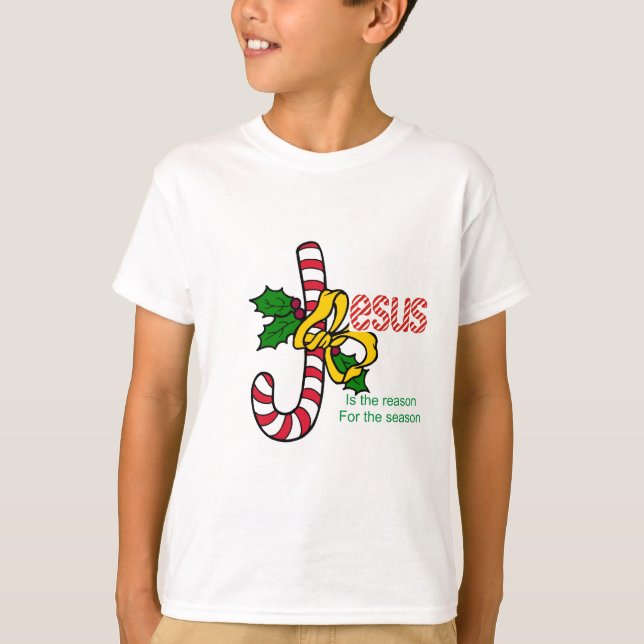 Camiseta Bastón de caramelo de Jesús (Anverso)