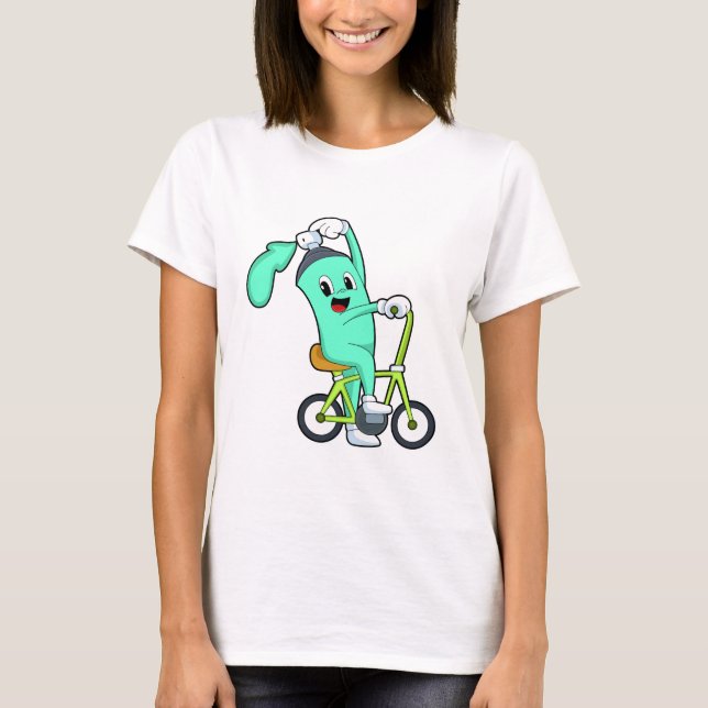 Camiseta Bastón de spray con bicicleta (Anverso)