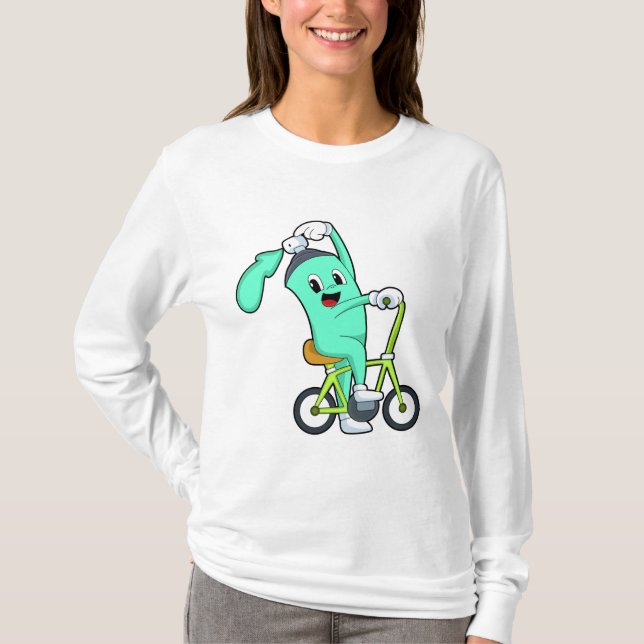 Camiseta Bastón de spray con bicicleta (Anverso)