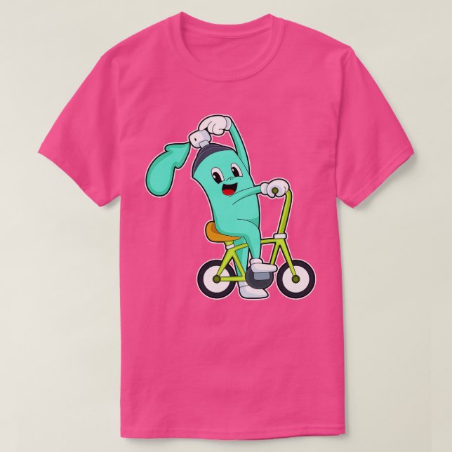 Camiseta Bastón de spray con bicicleta (Diseño del anverso)