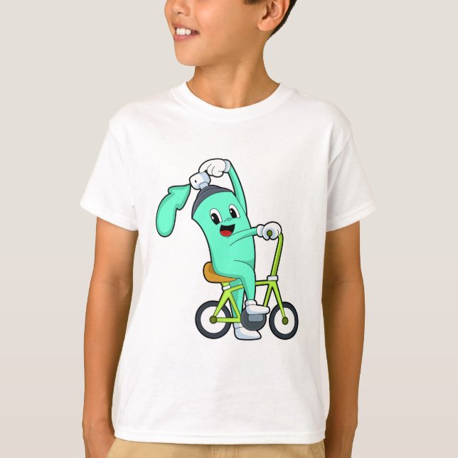 Camiseta Bastón de spray con bicicleta (Anverso)