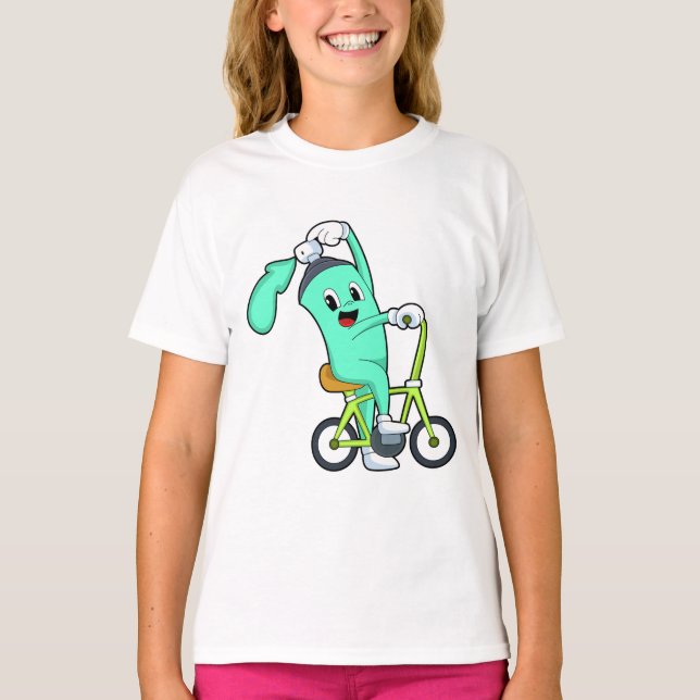Camiseta Bastón de spray con bicicleta (Anverso)