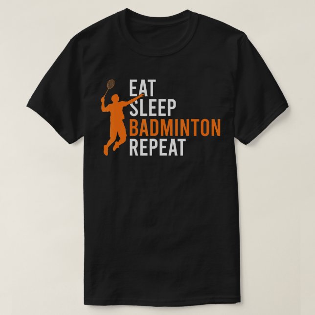 Camiseta Bastón para dormir para retomar Badminton (Diseño del anverso)