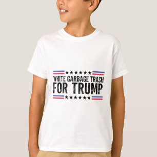 Camiseta Basura blanca para Trump vota por Presi