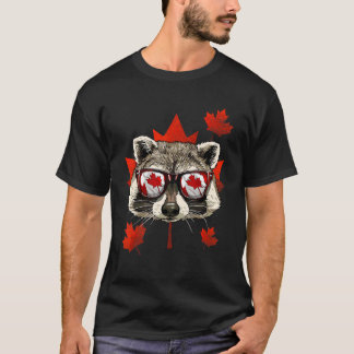Camiseta Basura de la bandera de Canadá hoja de arce mapach
