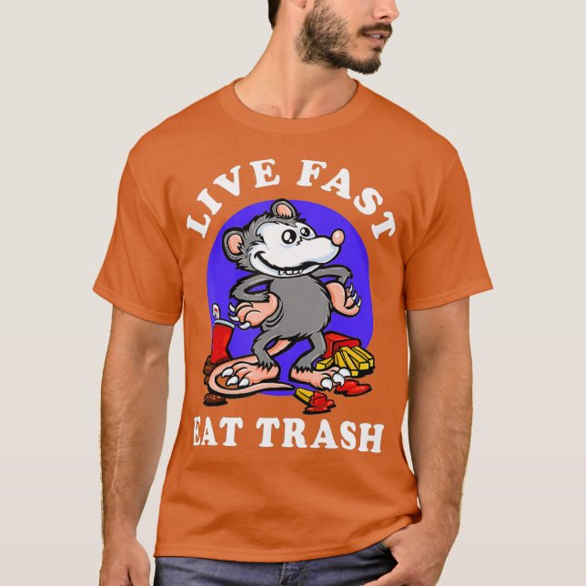 Camiseta Basura divertida y divertida basura de Opossum ráp (Anverso)