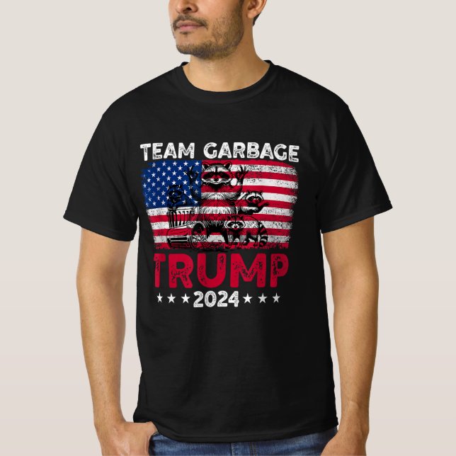 Camiseta Basura en equipo para los partidarios de Trump en  (Anverso)