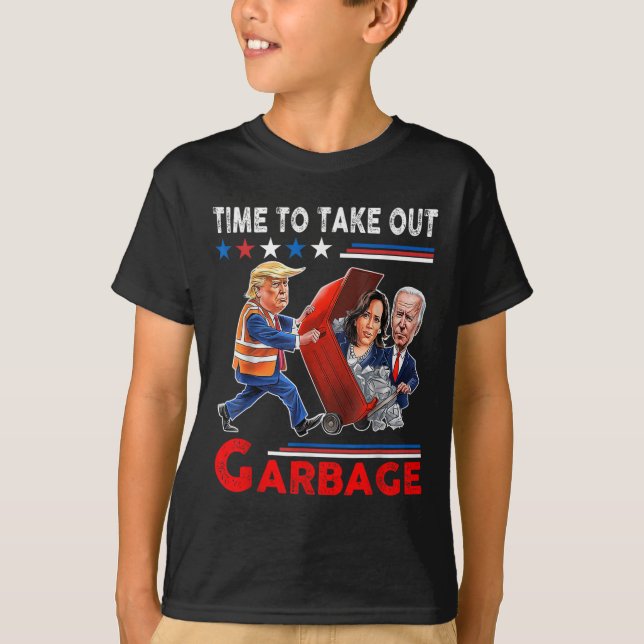 Camiseta Basura Graciosa Para Trump 2024 - Momento De Sacar (Anverso)