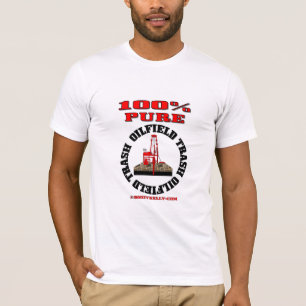 Camiseta Basura pura del campo petrolífero del 100%,