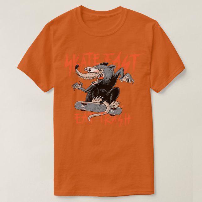 Camiseta Basura rápida para comer (Diseño del anverso)
