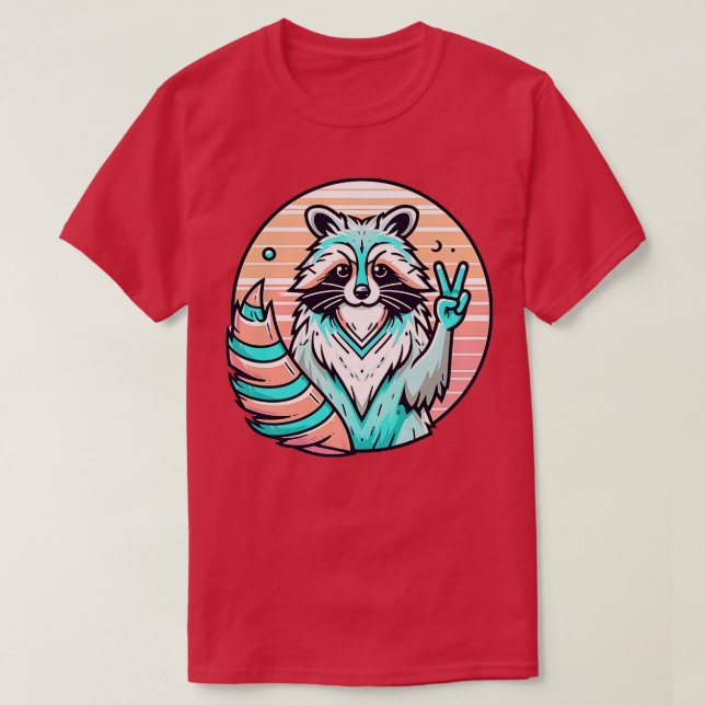 Camiseta Basura retro suave Panda Paz fuera (Diseño del anverso)