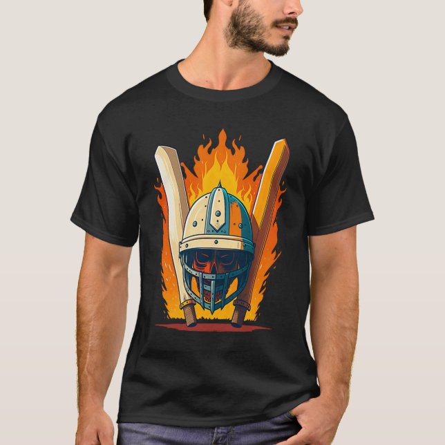 Camiseta Bat And Helmet Cricket Player (Anverso)
