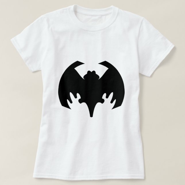 Camiseta Bat Black The MUSEUM Zazzle Gifts (Diseño del anverso)
