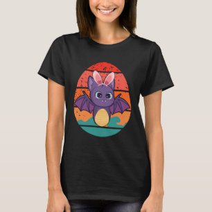 Camiseta Bat Bunny Happy Easter Eggs Retro Hombres Mujeres