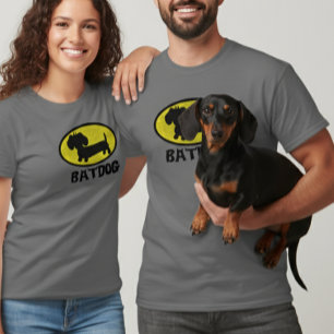 Camiseta Bat Dog   Superhéroe del perro vienés
