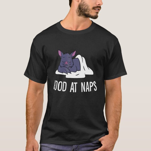 Camiseta Bat Dormido Bien En Las Napas Napping Bat Pajama (Anverso)