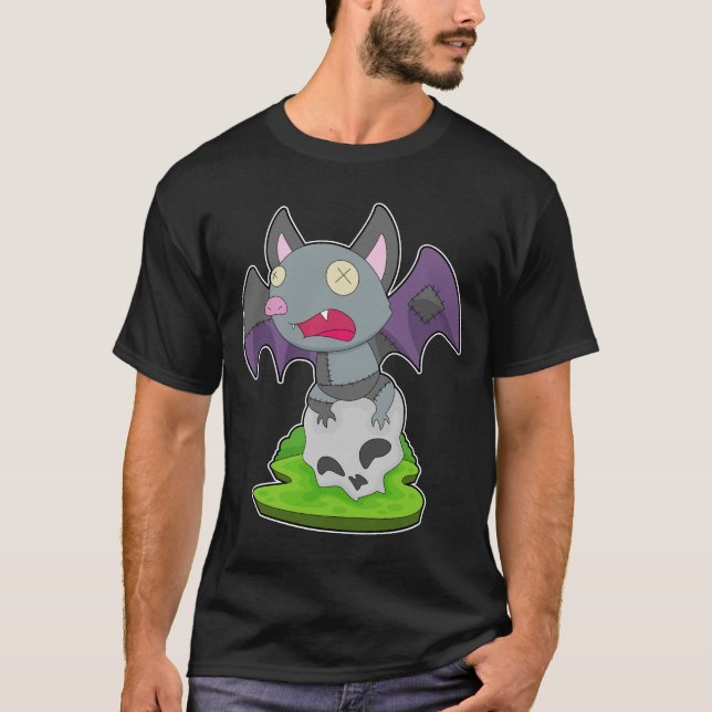Camiseta Bat Halloween Skull (Anverso)