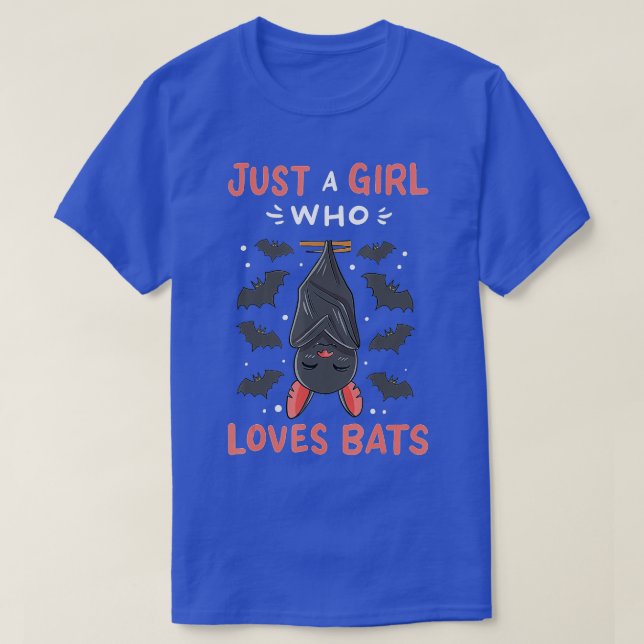 Camiseta Bat Just a Girl Who Loves Bats Funny Bat Lover Gif (Diseño del anverso)
