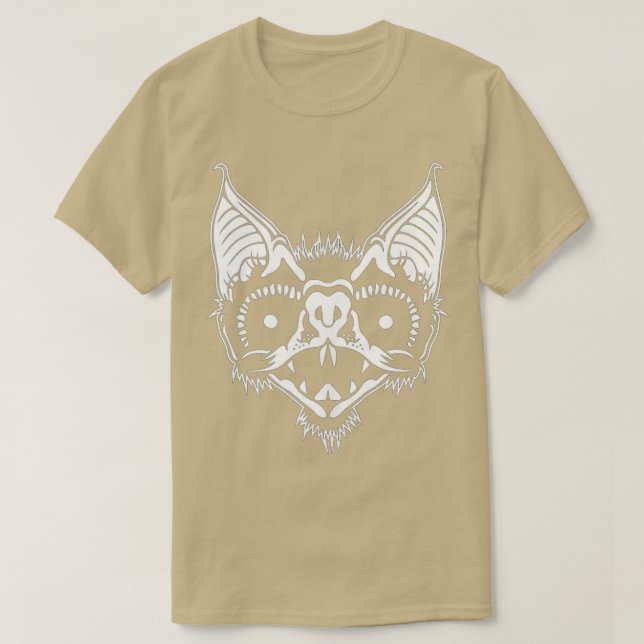Camiseta Bat Lover Vampire Chiroptera Head Gótico Punk (Diseño del anverso)